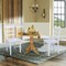 International Concepts 42 in Dual Drop Leaf Dining Table with 2 Ladder Back Dining Chairs - 3 Piece Dining Set K04-42DP-C08-2P - alternate 3